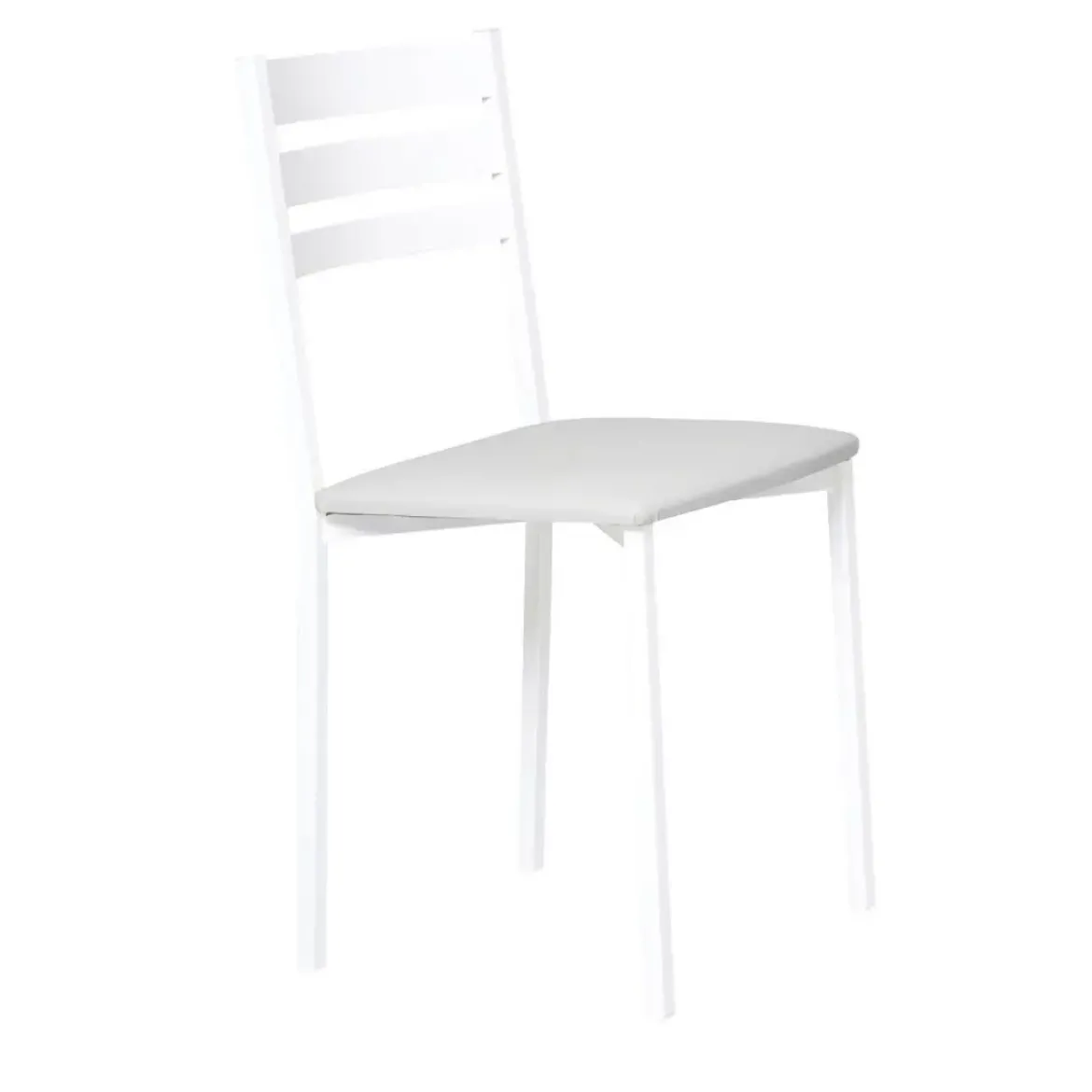 Silla de Cocina Blanca con Asiento Tapizado 787/BL