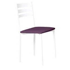 Silla de Cocina Blanca con Asiento Tapizado 787/BL