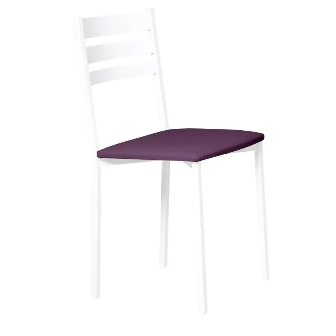 Silla de Cocina Blanca con Asiento Tapizado 787/BL