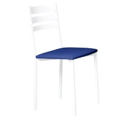 Silla de Cocina Blanca con Asiento Tapizado 787/BL
