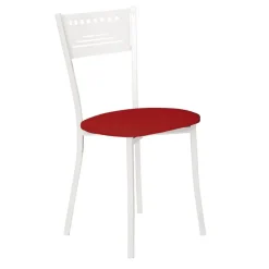 Silla de Cocina Blanca con Asiento Tapizado 919/BL