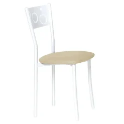 Silla de Cocina Blanca con Asiento Tapizado 919/BL