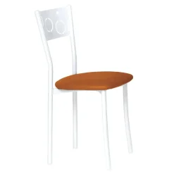 Silla de Cocina Blanca con Asiento Tapizado 919/BL