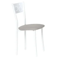 Silla de Cocina Blanca con Asiento Tapizado 919/BL