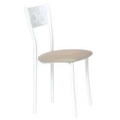 Silla de Cocina Blanca con Asiento Tapizado 919/BL
