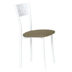 Silla de Cocina Blanca con Asiento Tapizado 919/BL