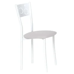 Silla de Cocina Blanca con Asiento Tapizado 919/BL