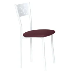 Silla de Cocina Blanca con Asiento Tapizado 919/BL