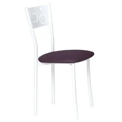 Silla de Cocina Blanca con Asiento Tapizado 919/BL