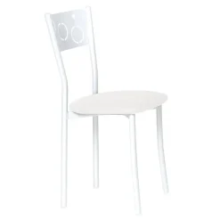 Silla de Cocina Blanca con Asiento Tapizado 919/BL