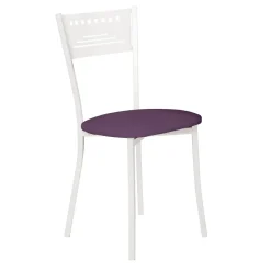 Silla de Cocina Blanca con Asiento Tapizado 897/BL