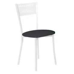 Silla de Cocina Blanca con Asiento Tapizado 897/BL