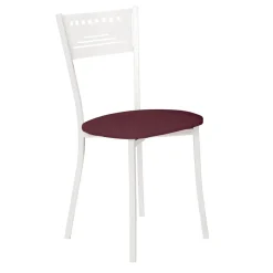 Silla de Cocina Blanca con Asiento Tapizado 897/BL