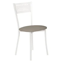 Silla de Cocina Blanca con Asiento Tapizado 897/BL