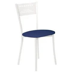 Silla de Cocina Blanca con Asiento Tapizado 897/BL