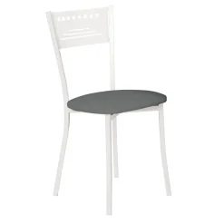 Silla de Cocina Blanca con Asiento Tapizado 897/BL