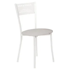 Silla de Cocina Blanca con Asiento Tapizado 897/BL