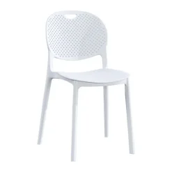 Silla de Cocina color Blanco con Respaldo Redondo JANSEN