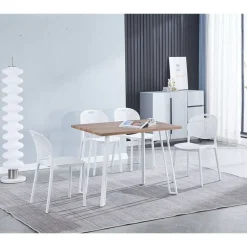 Silla de Cocina color Blanco con Respaldo Redondo JANSEN
