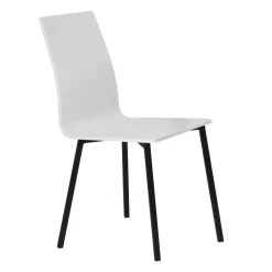 Silla de Cocina con Asiento de Madera y Patas Negras ARGA