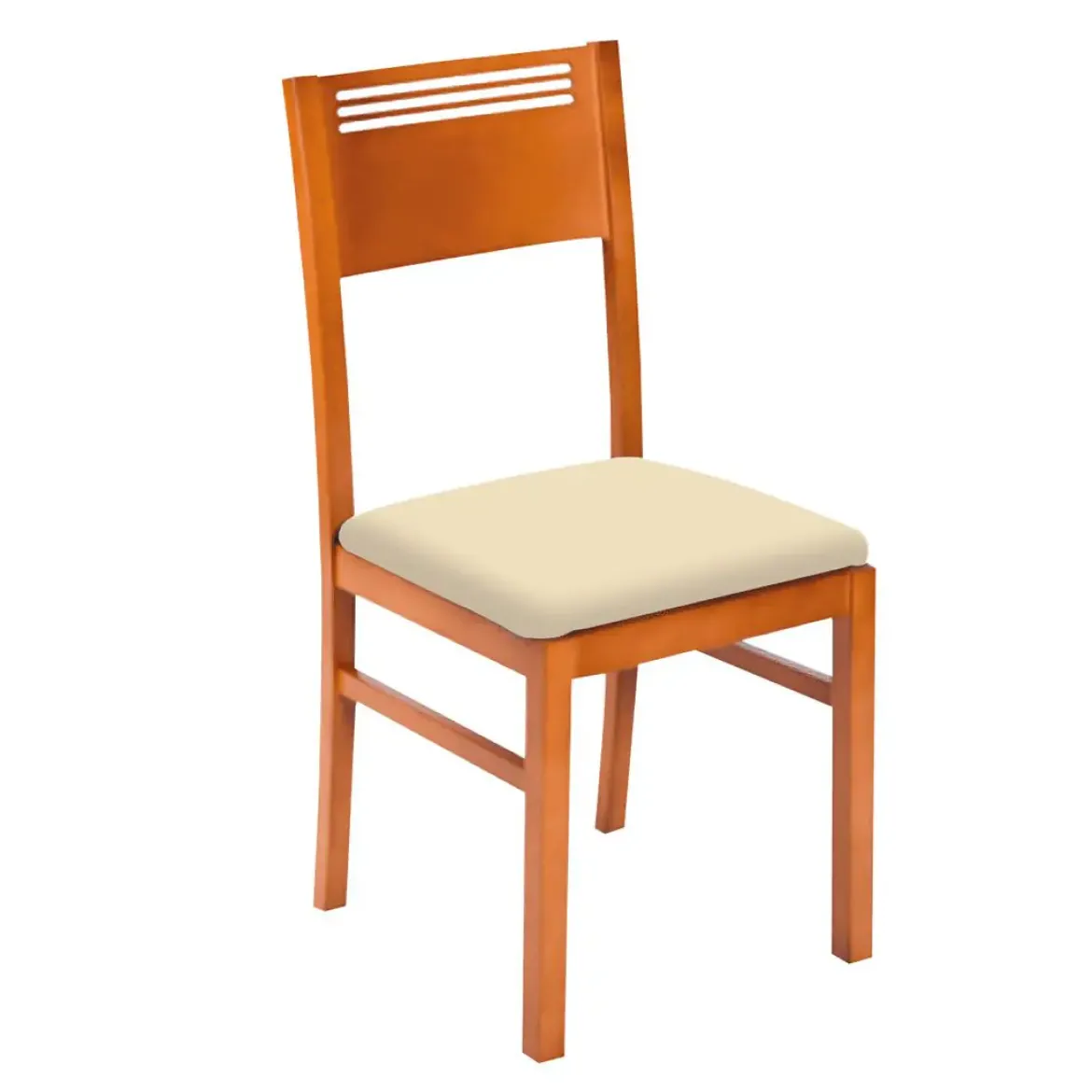 Silla de Cocina con Asiento Tapizado y Estructura de Madera 183