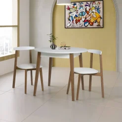Silla de Cocina con Patas y Asiento de Tapizado JULIA