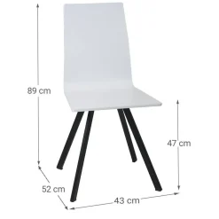 Silla de Cocina de Madera con Patas Metálicas EBRO/NG