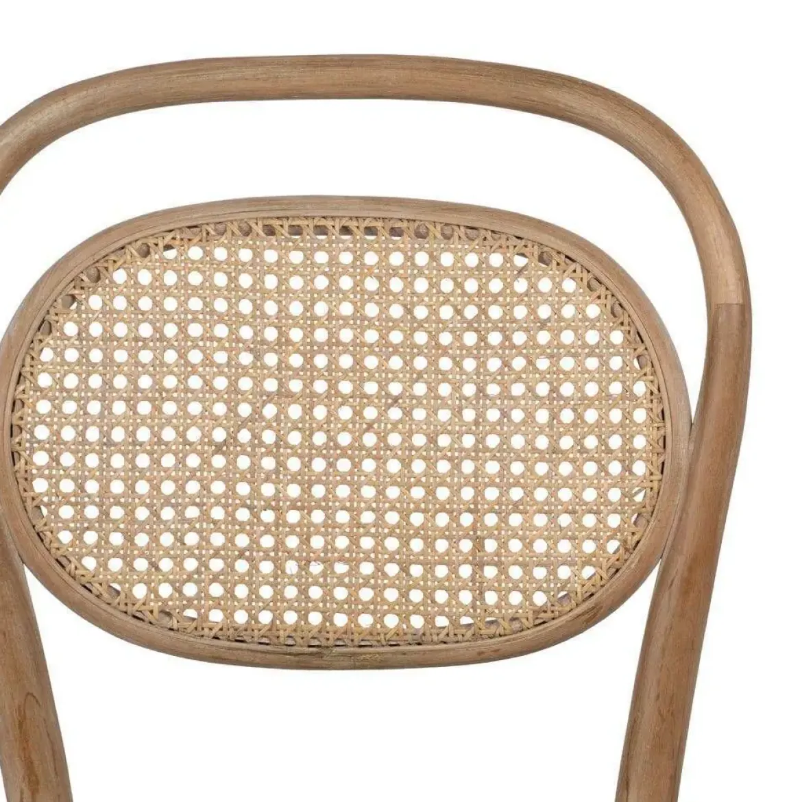 Silla de comedor beige con estructura de madera natural de 41 cm 613832