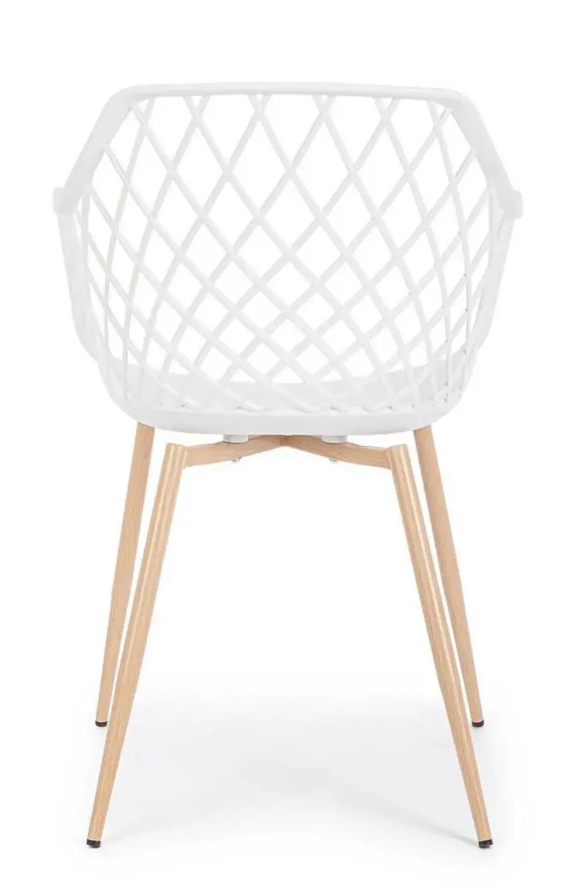 Silla de Comedor con Patas de Acero y Asiento PP OPTIK Blanco 0733414