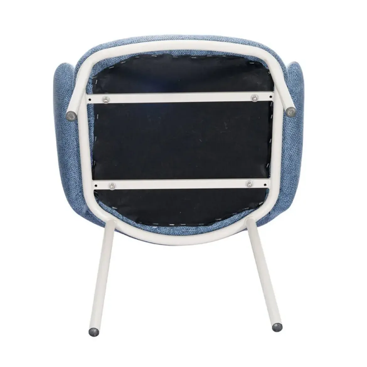 Silla de Comedor con Reposabrazos y Patas de Metal Blanco CAMILA DC-3110