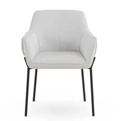 Silla de Comedor con Reposabrazos en Chenilla GABAR
