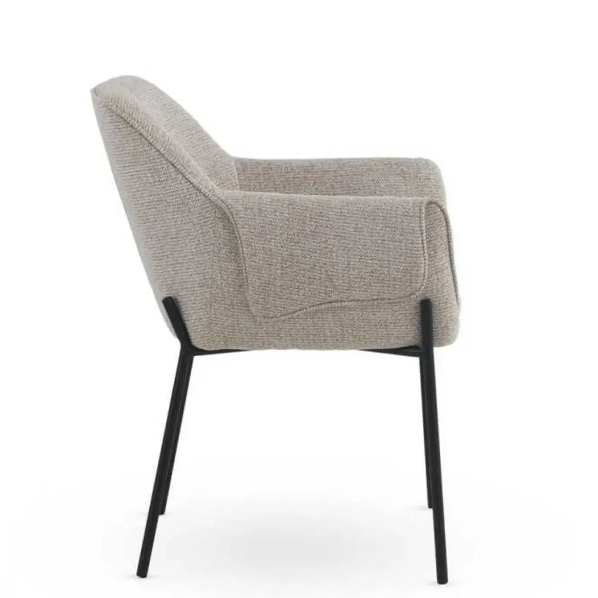 Silla de Comedor con Reposabrazos en Chenilla GABAR