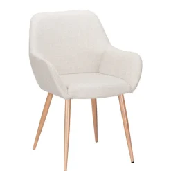Silla de Comedor con Reposabrazos Tapizada en Tela ERIKA DC-3115