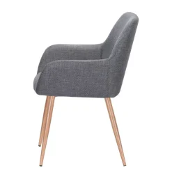 Silla de Comedor con Reposabrazos Tapizada en Tela ERIKA DC-3115