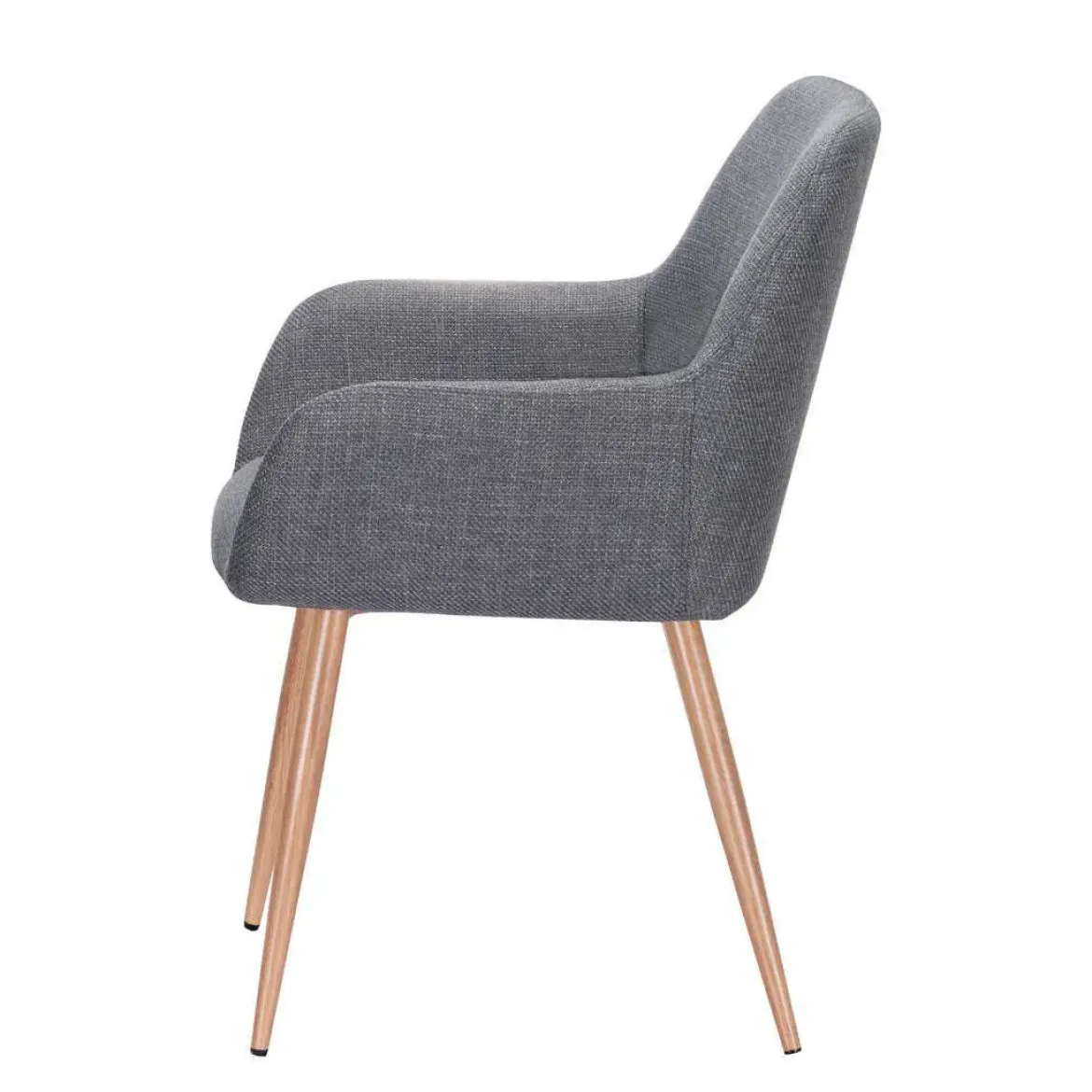 Silla de Comedor con Reposabrazos Tapizada en Tela ERIKA DC-3115