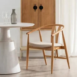Silla de Comedor con Respaldo y Asiento Tapizado 61122
