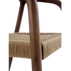 Silla de Comedor de Madera de Fresno con Asiento Trenzado GABAR 11587/1