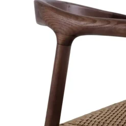 Silla de Comedor de Madera de Fresno con Asiento Trenzado GABAR 11587/1