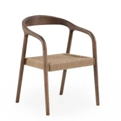 Silla de Comedor de Madera de Fresno con Asiento Trenzado GABAR 11587/1