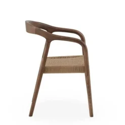 Silla de Comedor de Madera de Fresno con Asiento Trenzado GABAR 11587/1