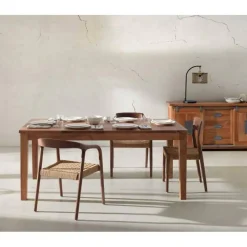 Silla de Comedor de Madera de Fresno con Asiento Trenzado GABAR 11587/1