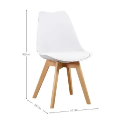 Silla de Comedor de Resina estilo Nórdico FINA