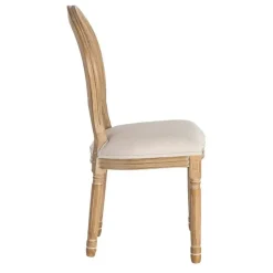 Silla de Comedor en Madera y Ratán Natural y Blanco 611288