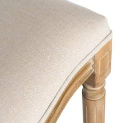 Silla de Comedor en Madera y Ratán Natural y Blanco 611288