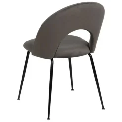 Silla de Comedor Tapizada con Patas de Metal