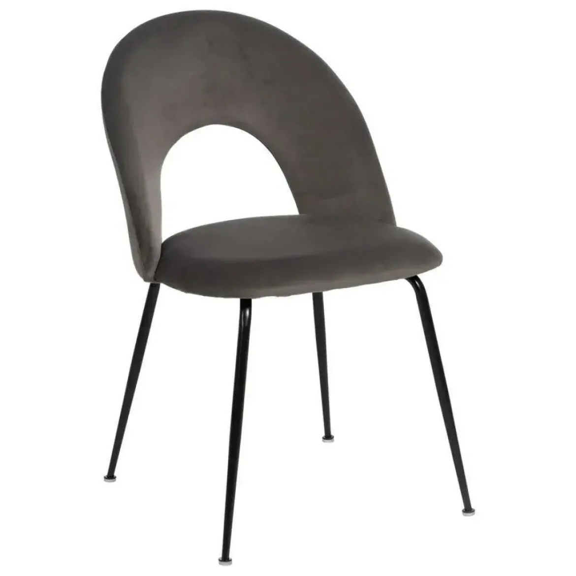 Silla de Comedor Tapizada con Patas de Metal