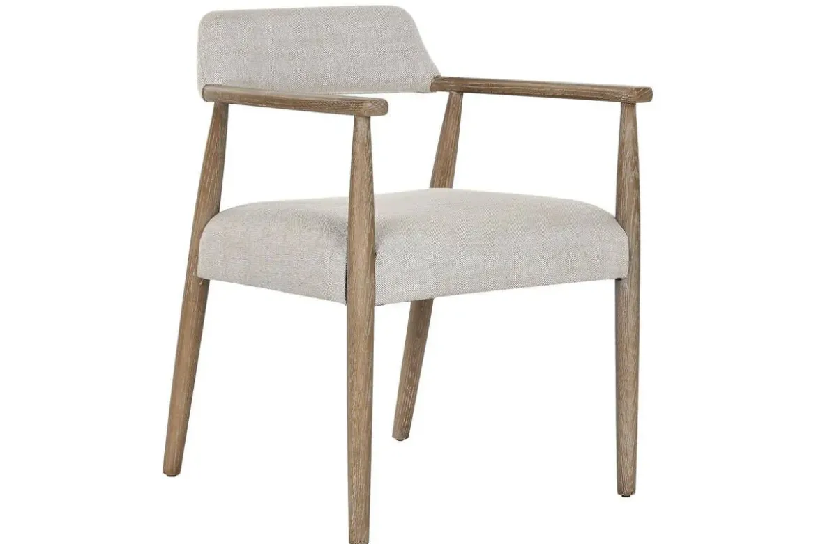 Silla de Comedor Tapizada en Poliéster y Fresno Decapé MB-216494