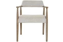 Silla de Comedor Tapizada en Poliéster y Fresno Decapé MB-216494