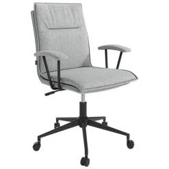 Silla de Escritorio Giratoria Tapizada Gris BONN