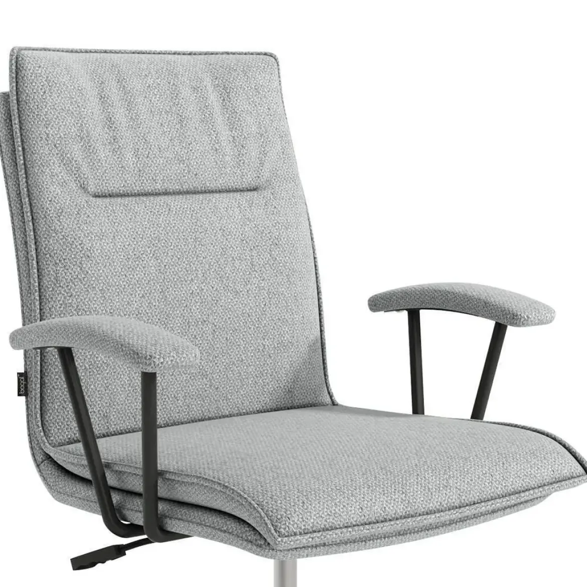 Silla de Escritorio Giratoria Tapizada Gris BONN